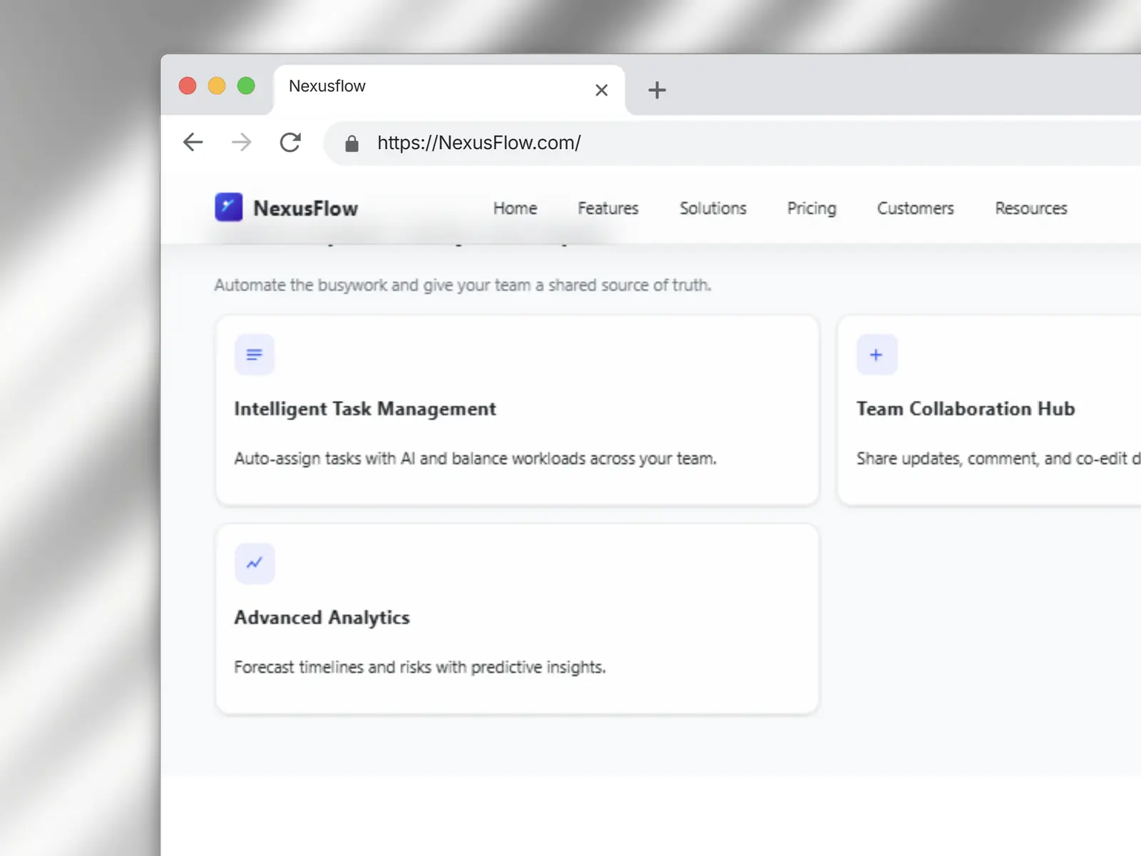 NexusFlow automation platform screenshot