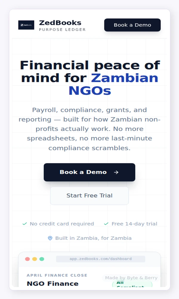 ZedBooks compliance and ZRA integration section