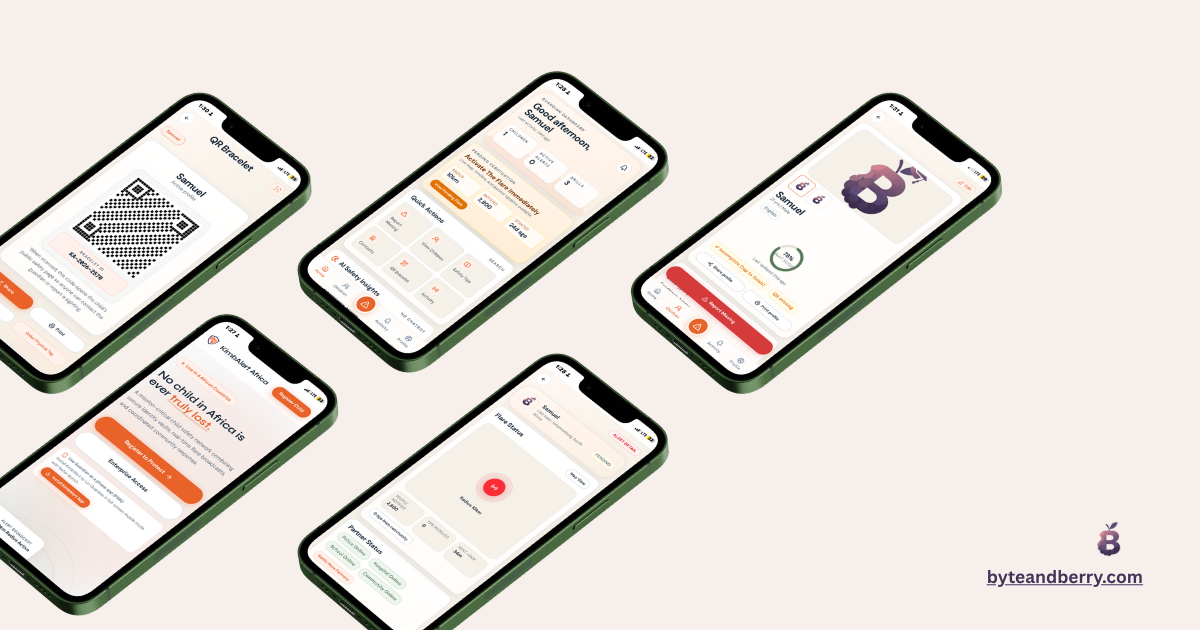 KimbAlert Africa multi-screen mobile mockup