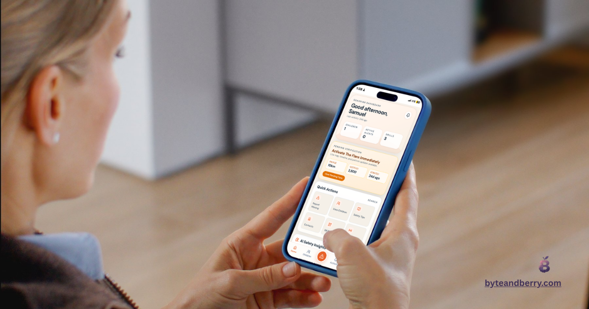 KimbAlert Africa handheld mobile mockup