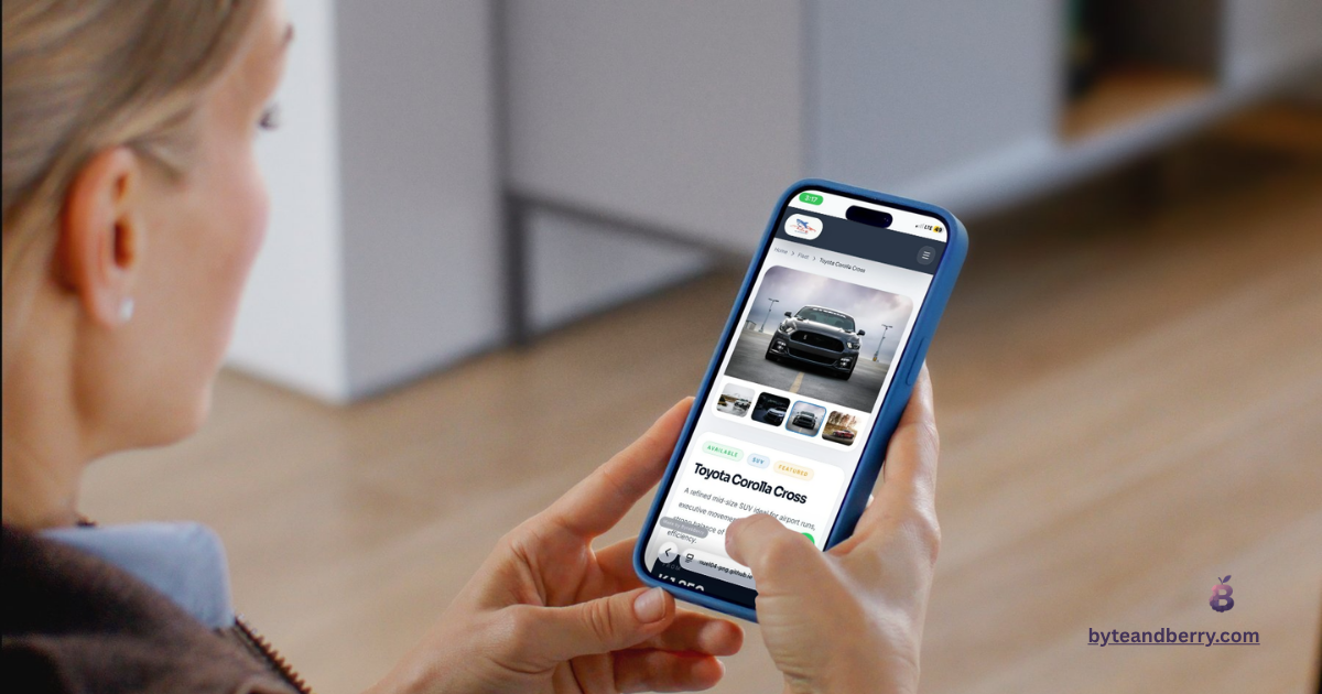 Shark Car Hire mobile booking mockup